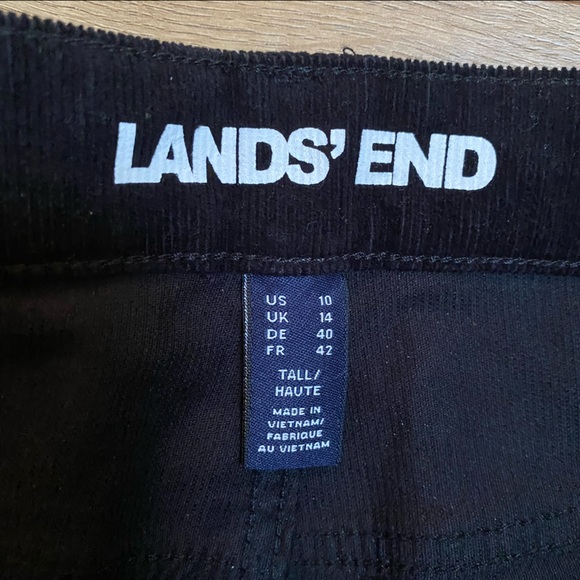 LANDS’ END Black Corduroy Straight Leg Pants Jeans 10 - Picture 5 of 14